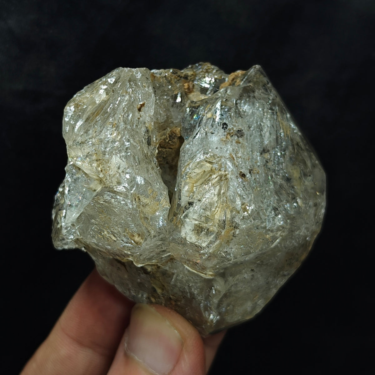 Natural Fenster Quartz Crystal with little clay inclusions 160 grams