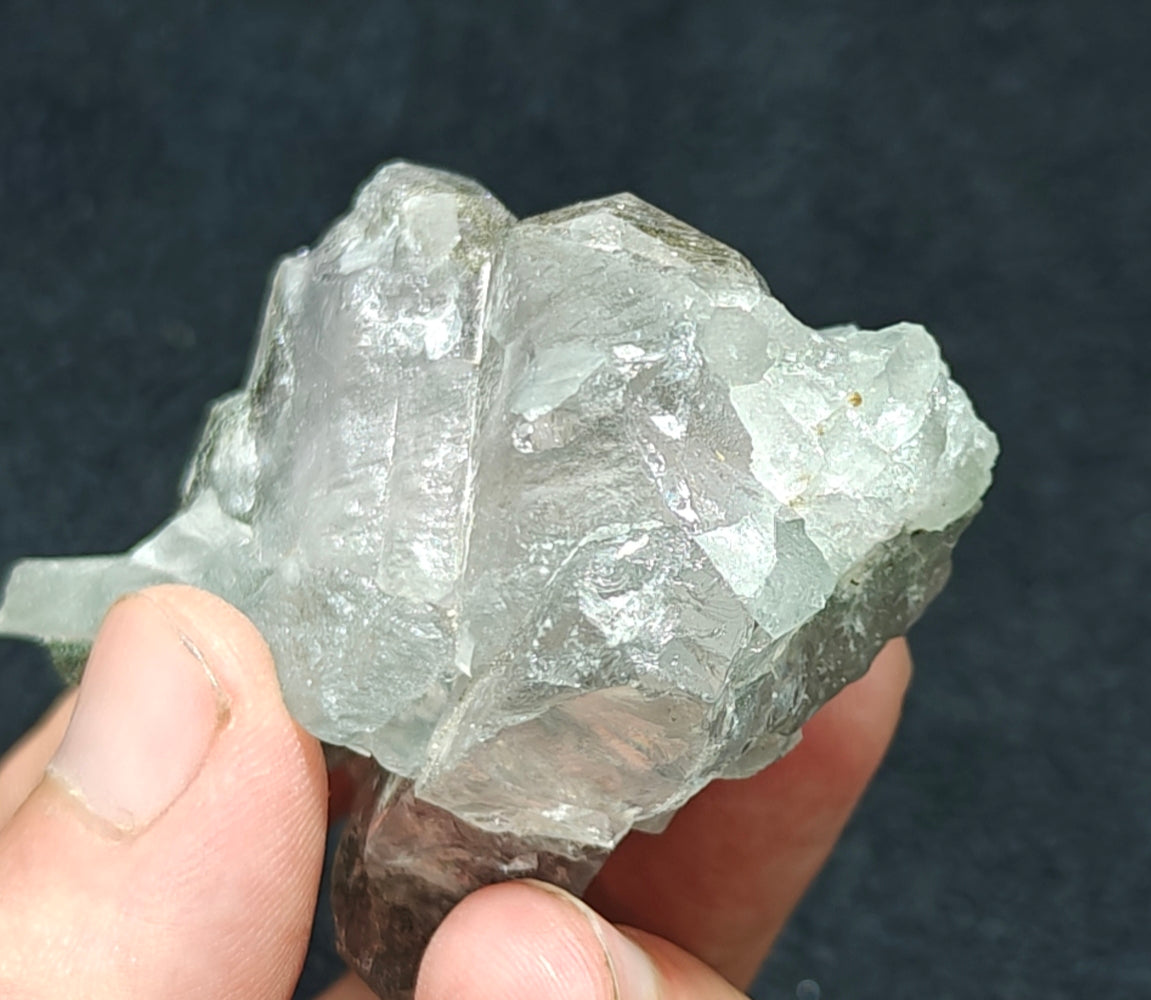 Light Purple Apatite with Green Inclusions of Byss-olite 115 grams