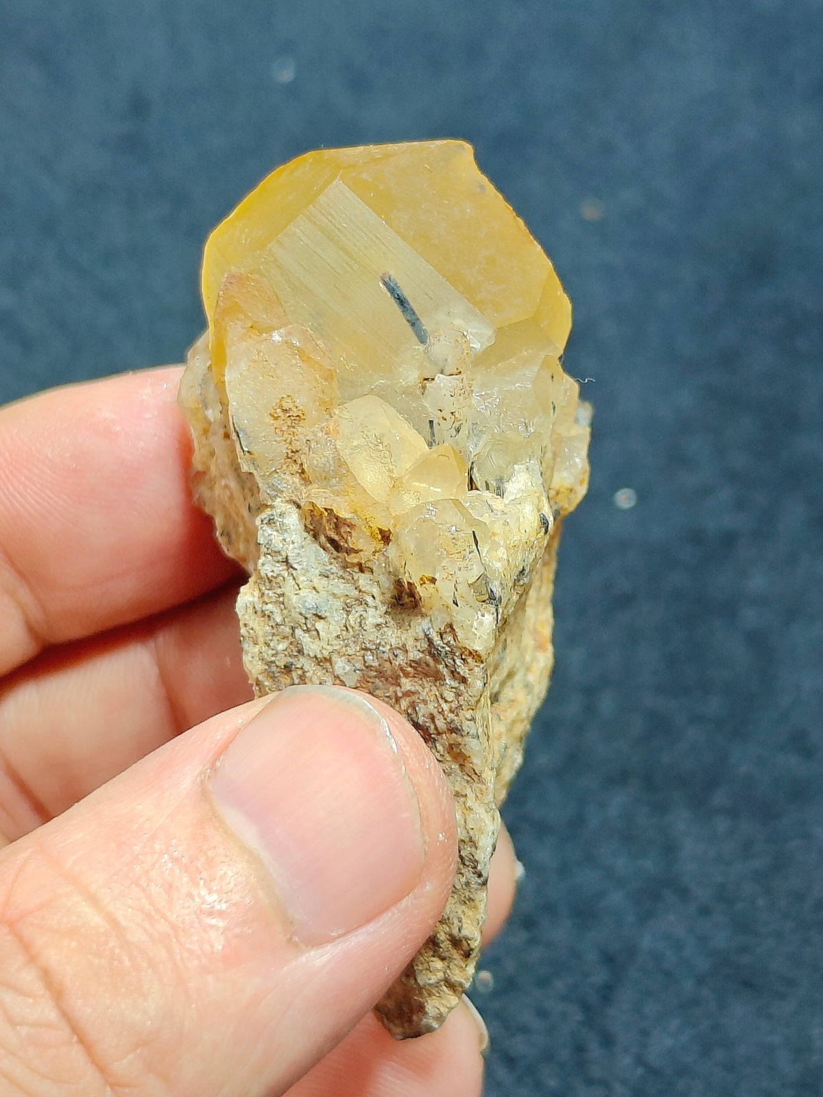 Astrophyllite Quartz with aegirine inclusions 53 grams