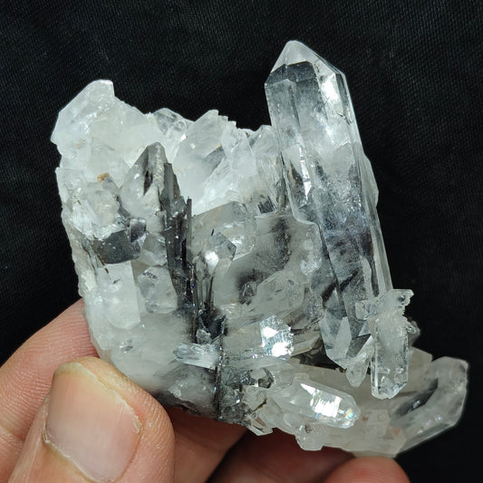 Natural brookite quartz cluster 62 grams