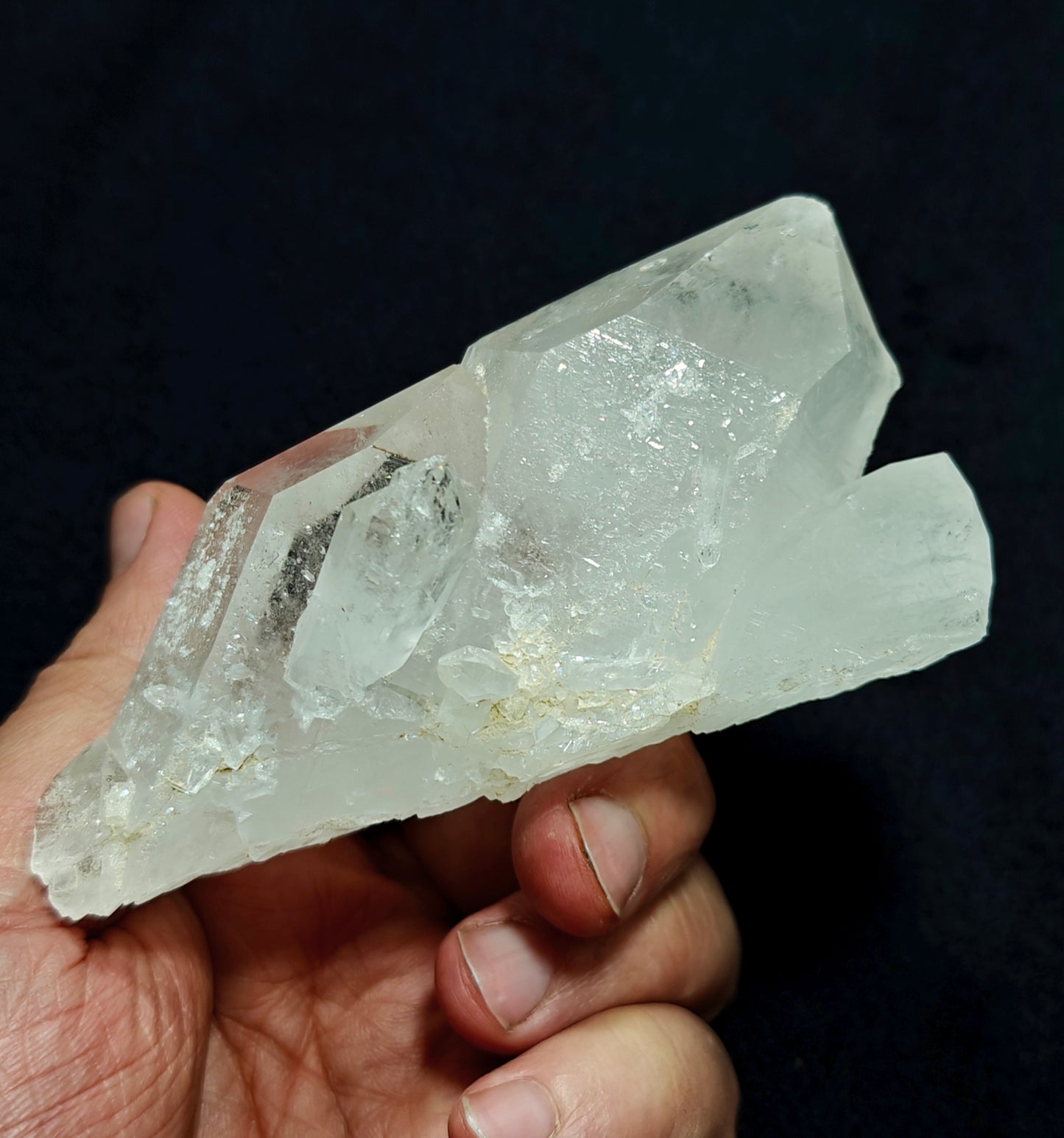 An amazing specimen of Terminated clear Quartz Crystals 271 grams