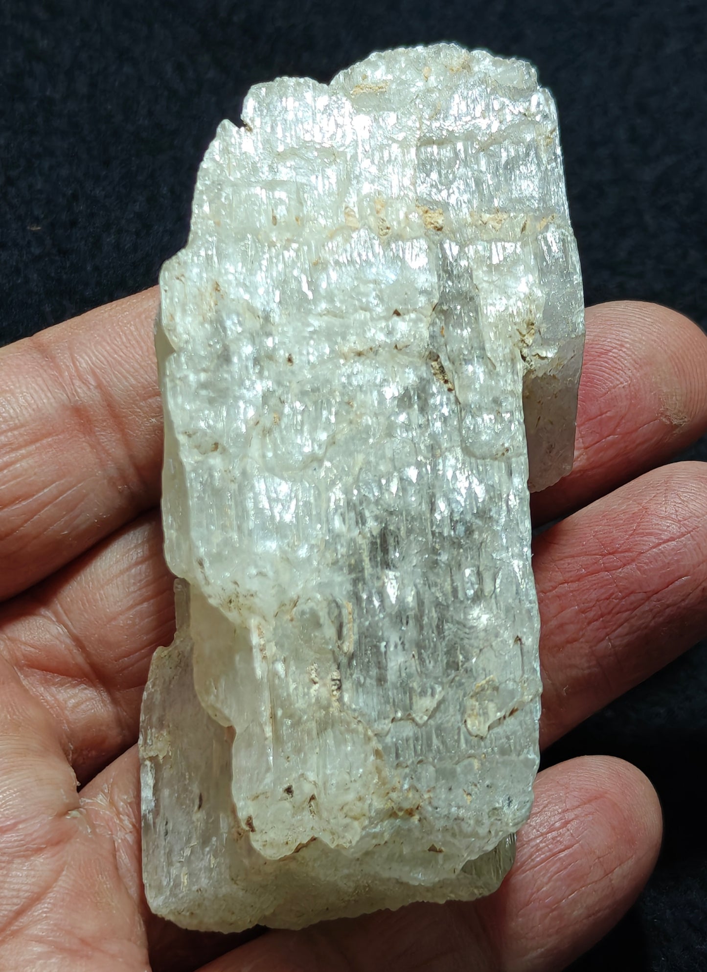 An amazing specimen of Bicolor terminated spodumene crystal 157 grams