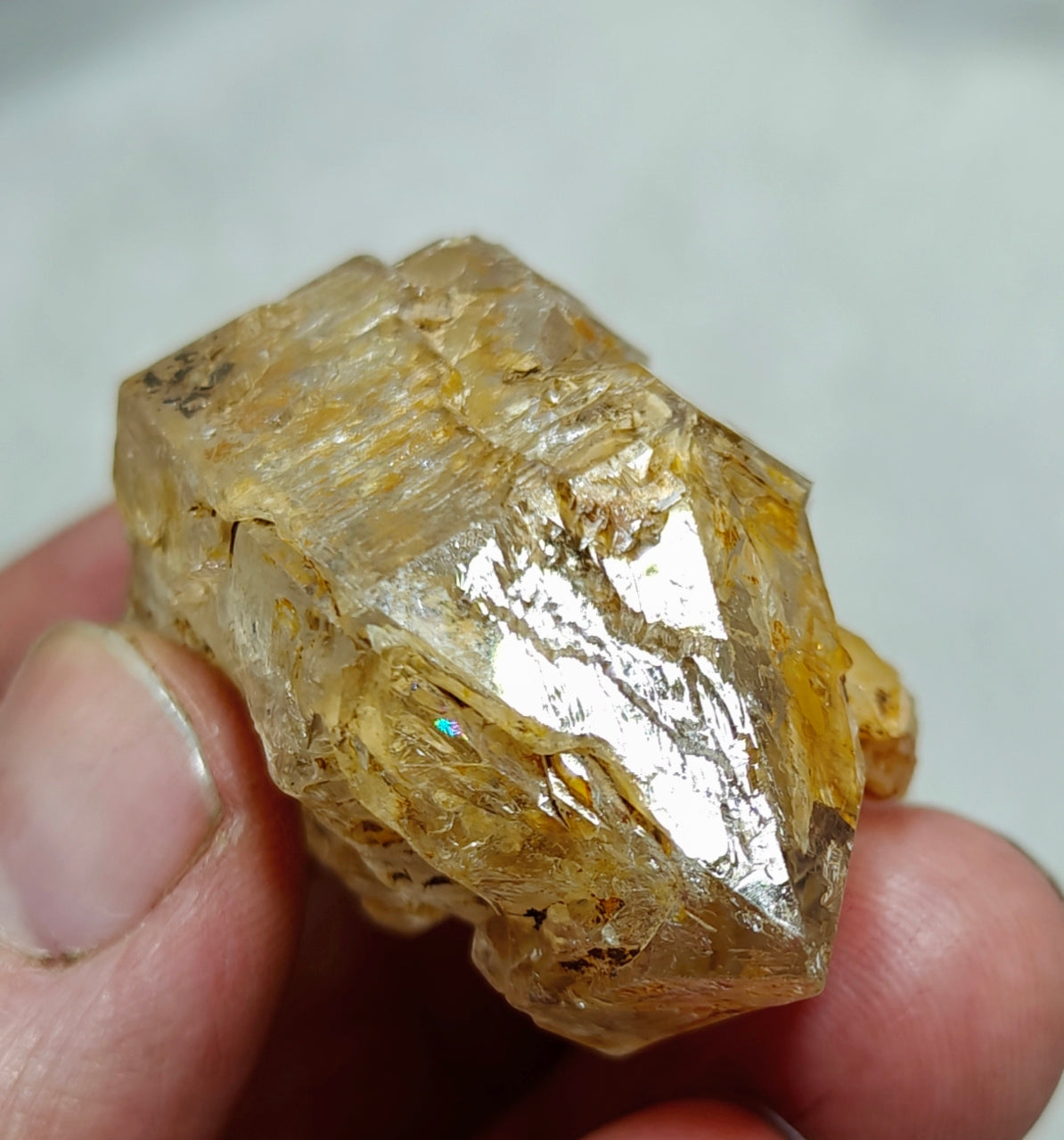 Single double terminated Fenster Quartz Crystal 46 grams