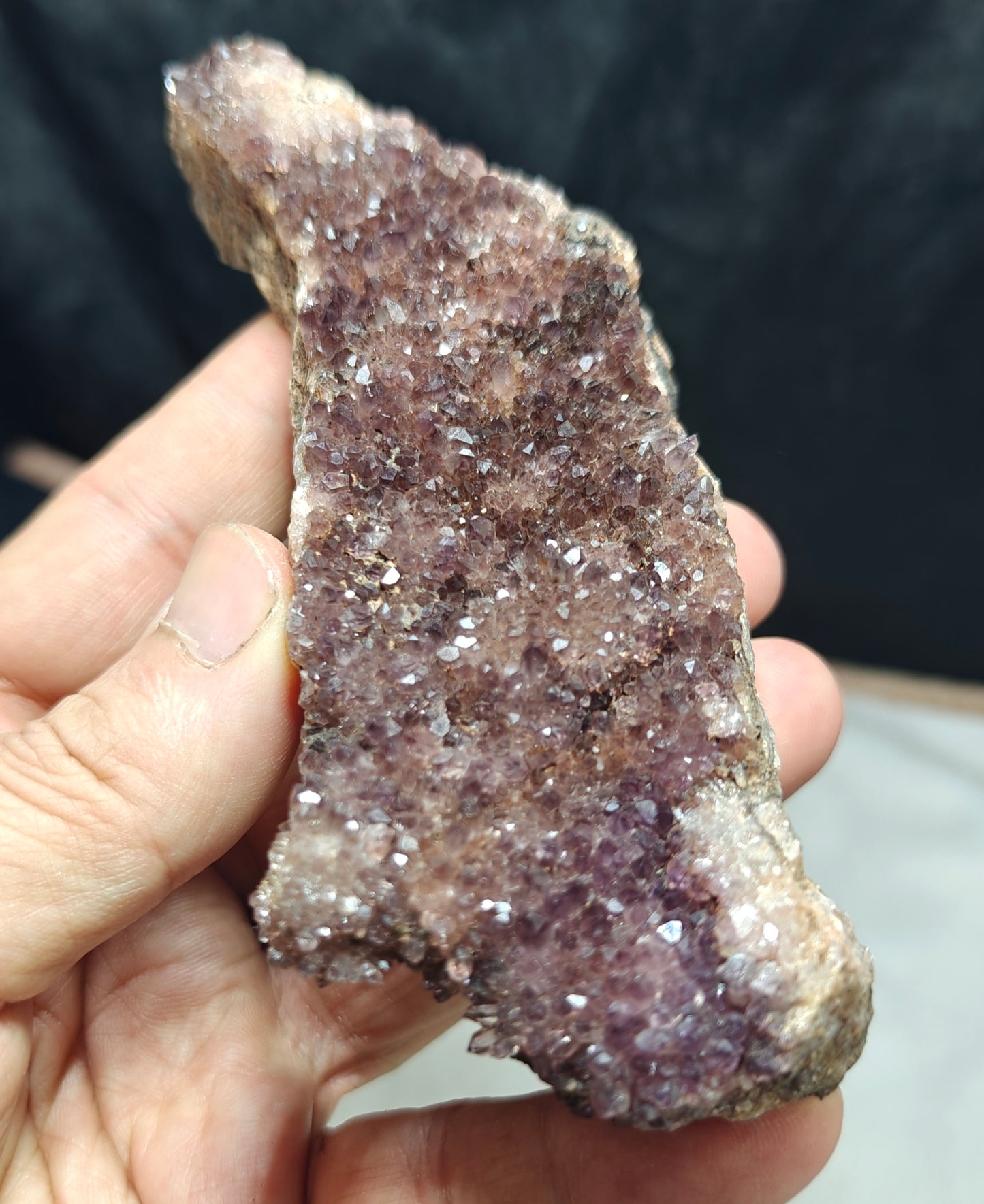 Natural Drusy Amethyst Cluster 258 grams