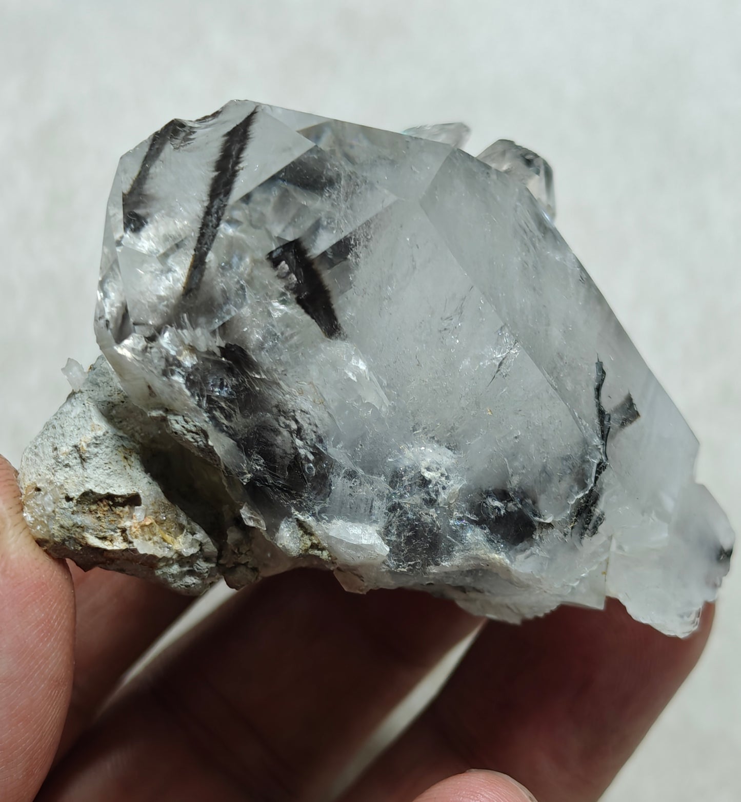 Brookite included Quartz Crystals specimen 140 grams