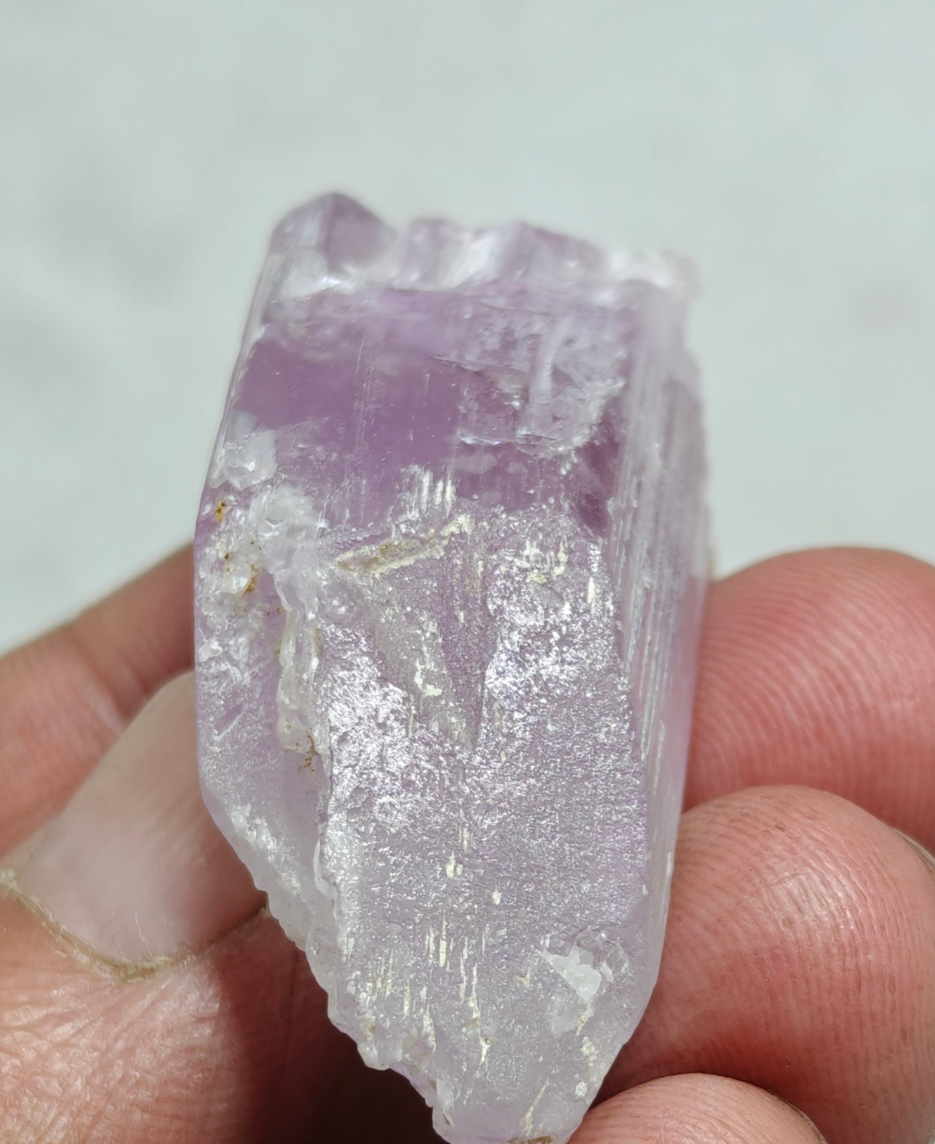 Rocks Gems Minerals Crystals Stones: Terminated bicolor crystal of specimen spodumene kunzite 36 grams