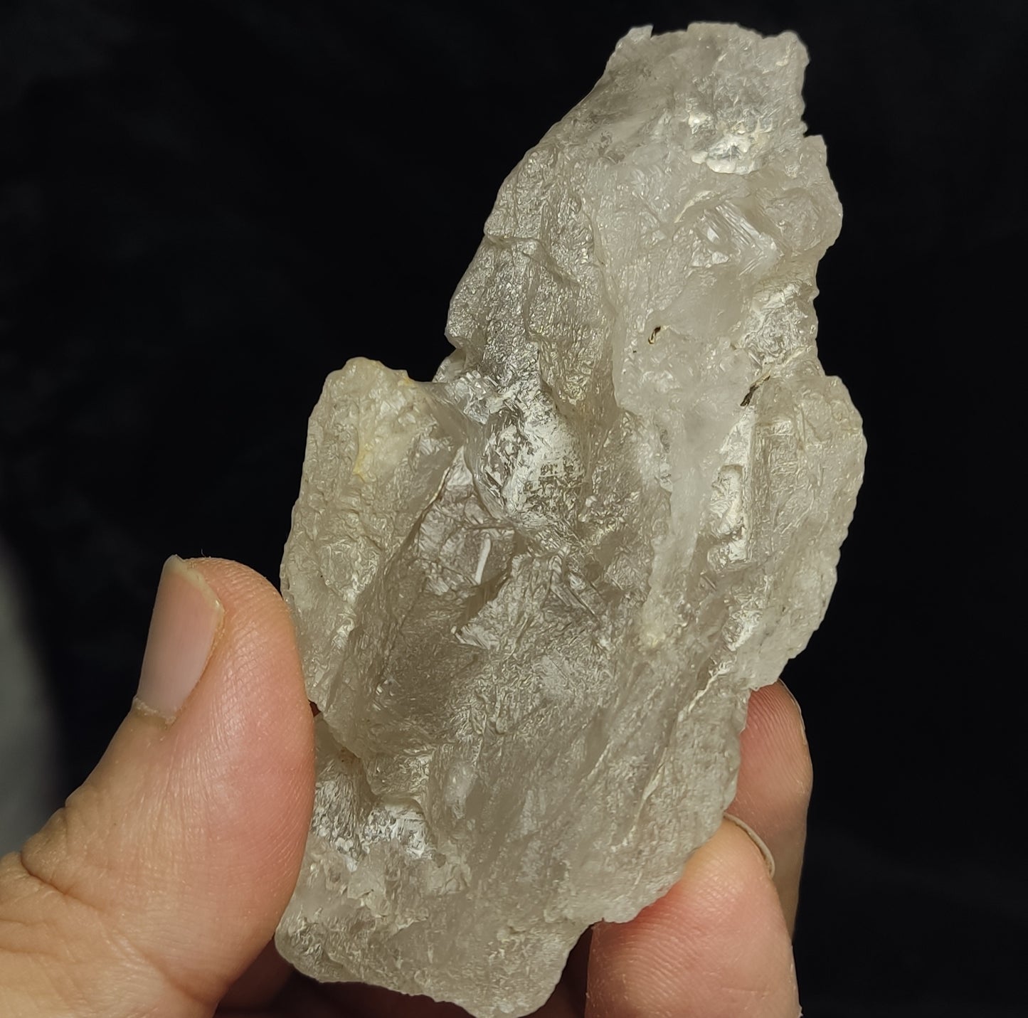Natural fully etched smoky quartz 156 grams