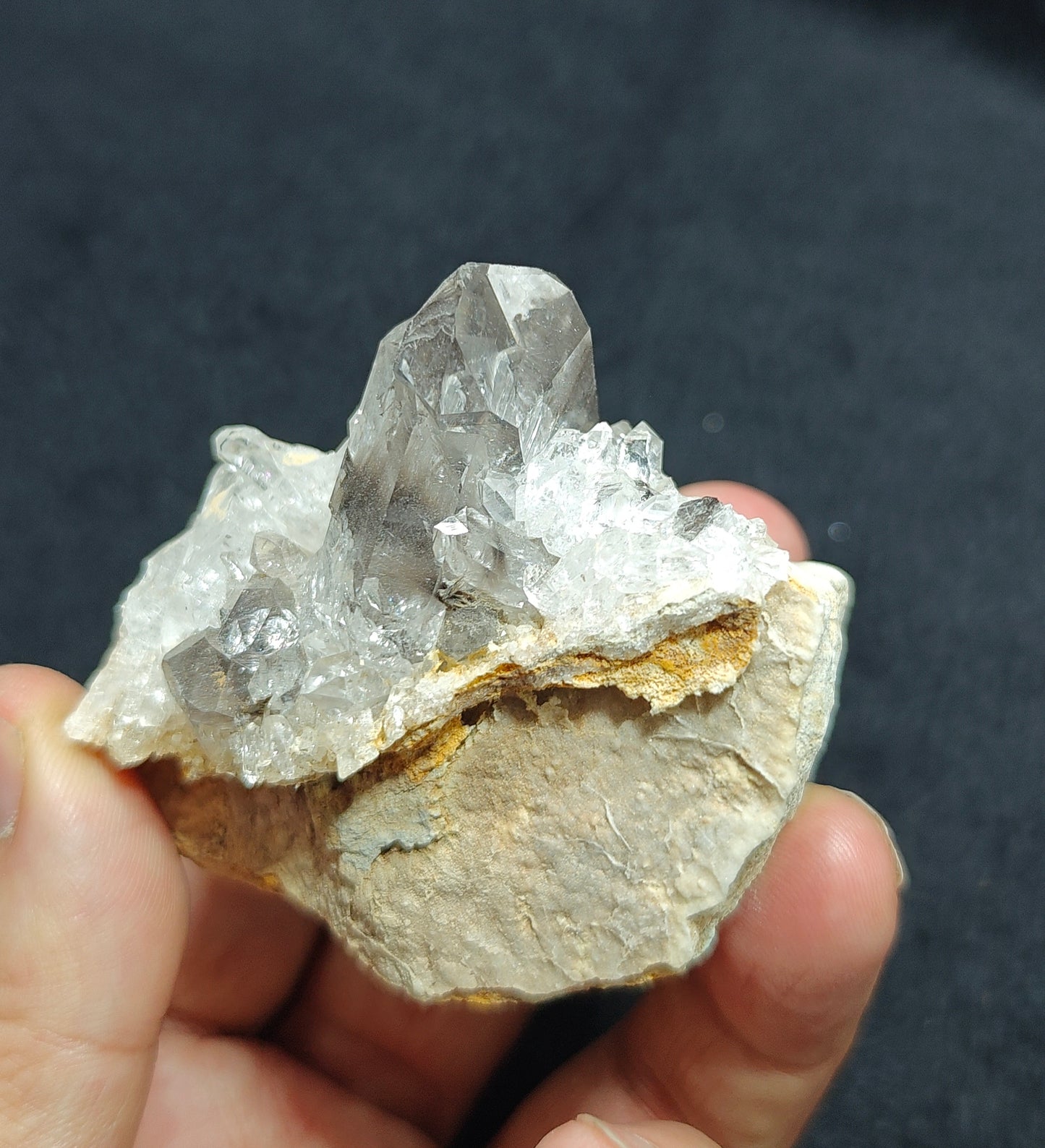Brookite included Quartz Crystals specimen 120 grams