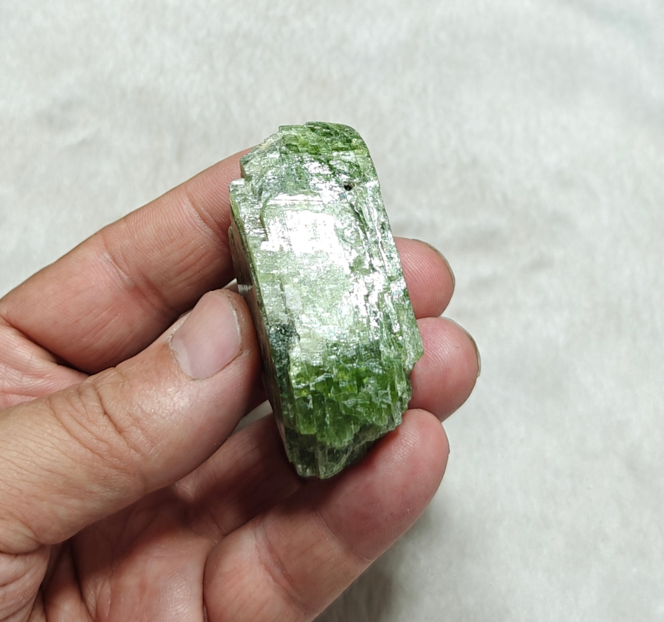 Green diopside crystal 106 grams