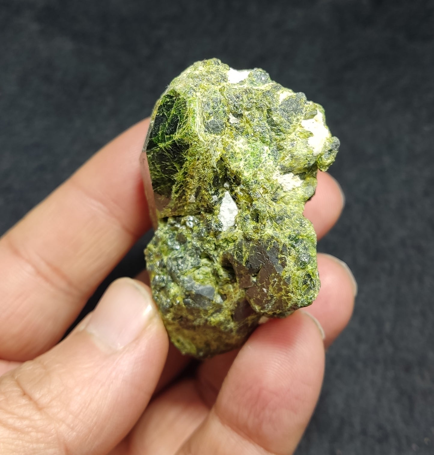 An Aesthetic specimen of garnet variety demantoid crystals on Matrix 117 grams