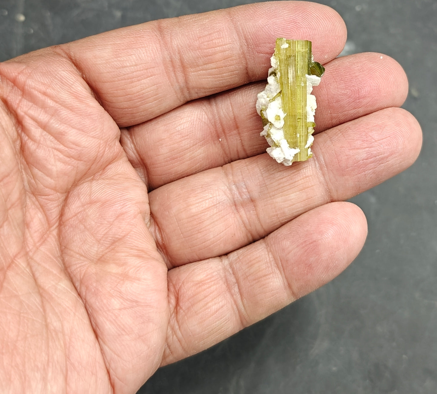 Small aesthetic green tourmaline specimen 33 carats