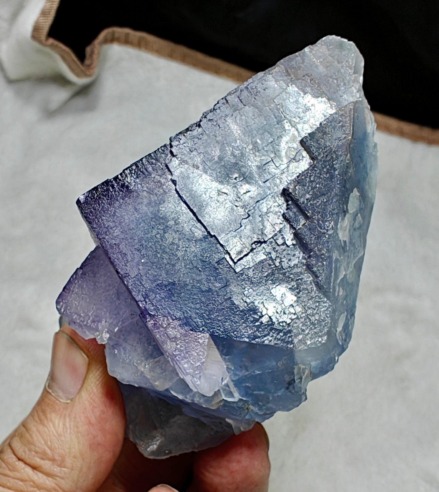 Purple and Blue phantom like Fluorite 330 grams