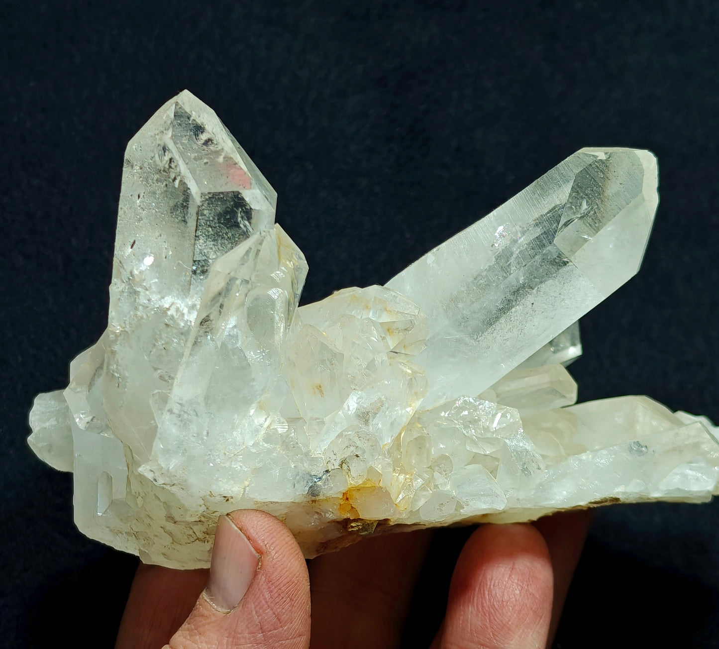 An amazing Quartz Crystals cluster with multiple Terminated Quartz Crystals 552 grams