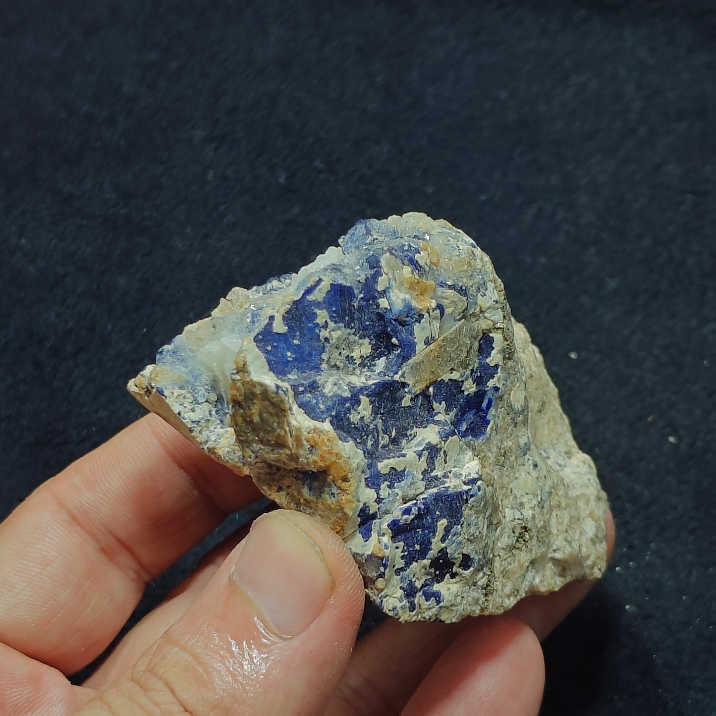 Sodalite Lapis on matrix partly Fluorescent 172 grams