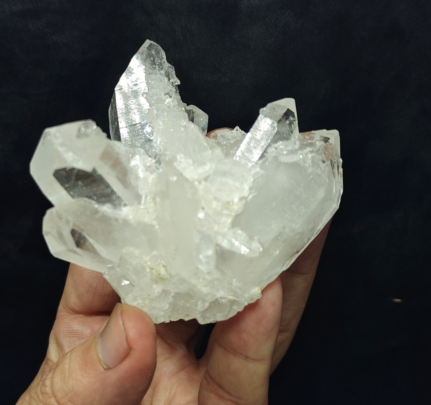 An amazing specimen of clear terminated quartz Crystals 193 grams