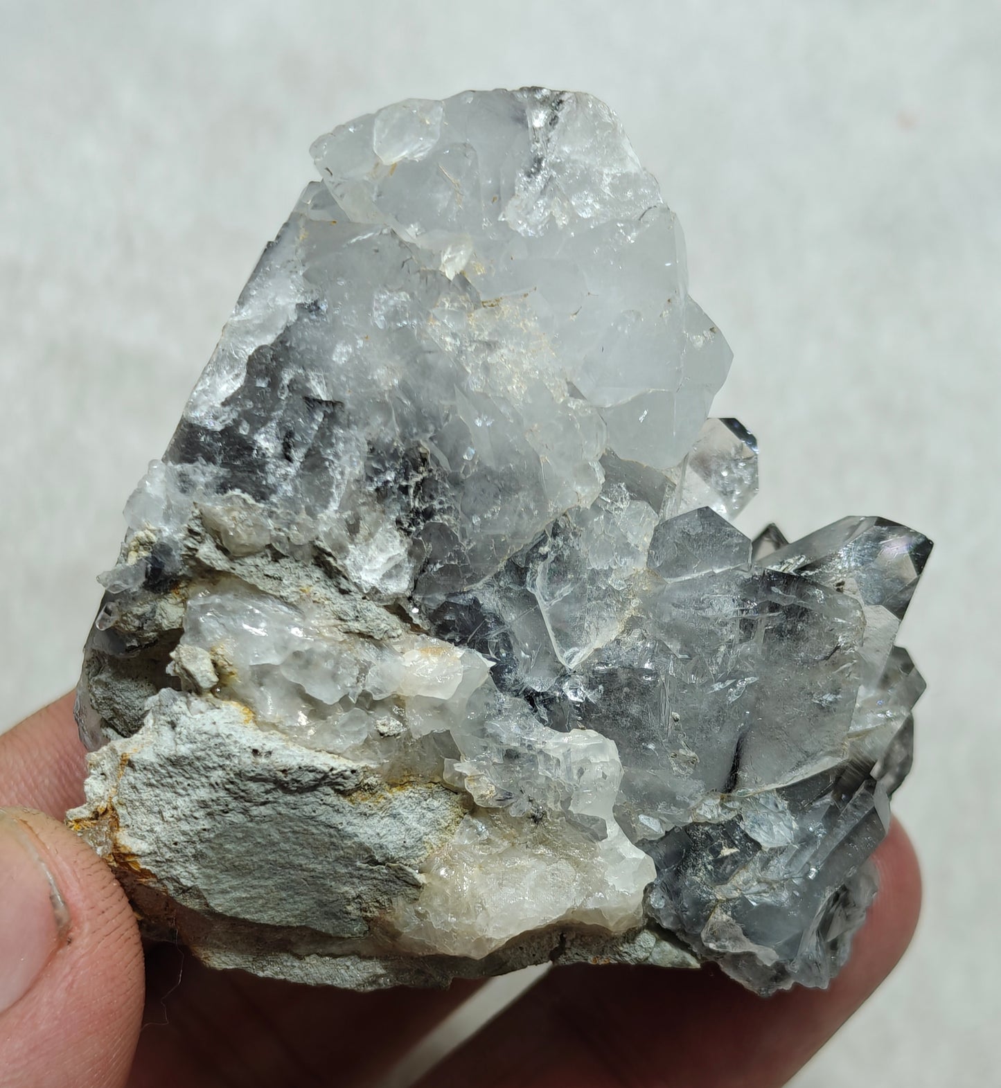 Brookite included Quartz Crystals specimen 140 grams