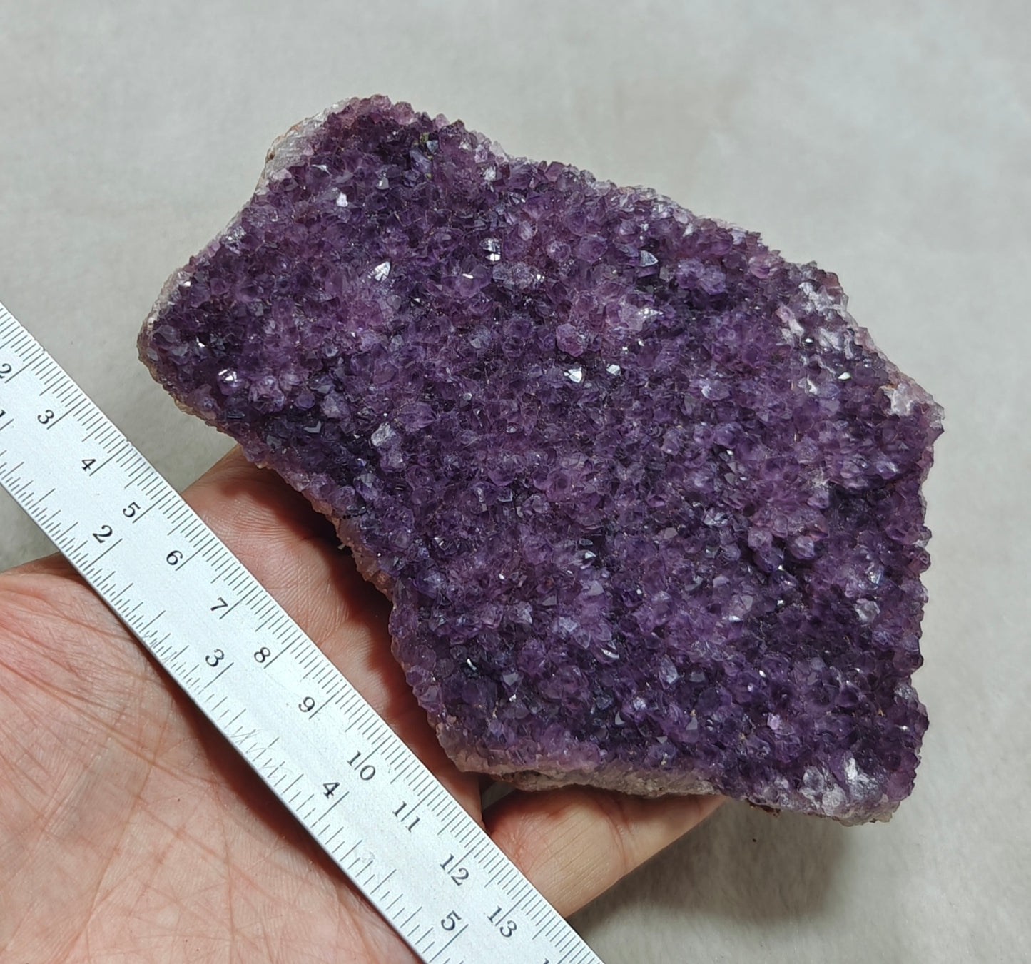 Natural drusy amethyst Clusters plate 402 grams
