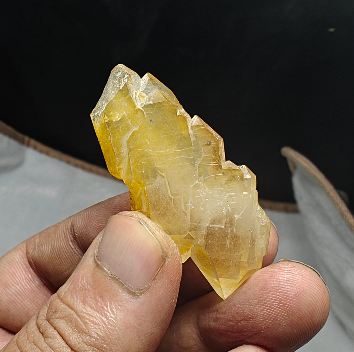 Natural iron included yellow faden quartz 24 grams