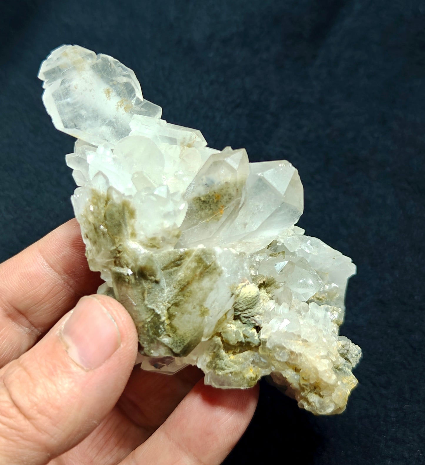 Natural Faden Quartz Crystal Specimen with chlorite inclusions 230 grams