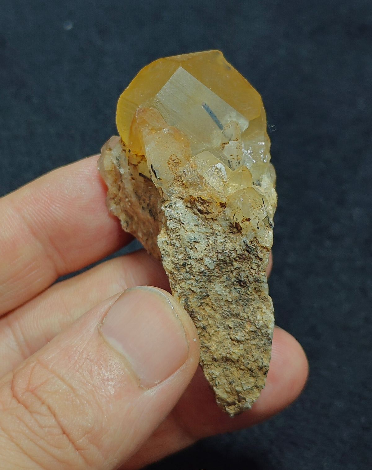 Astrophyllite Quartz with aegirine inclusions 53 grams