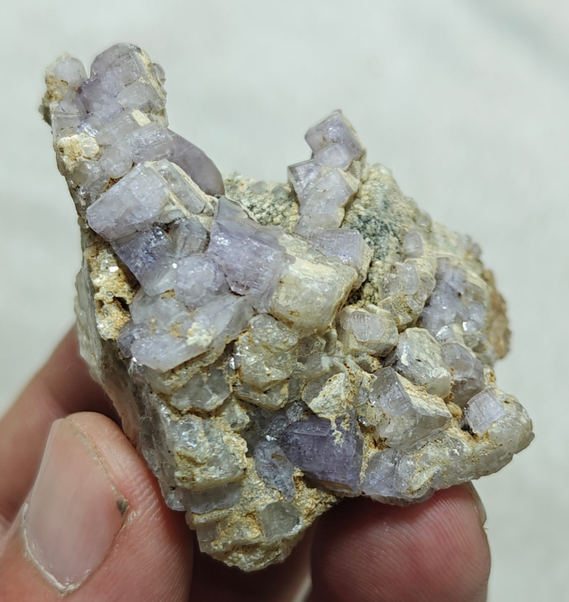 An amazing specimen of purple Apatite crystals on matrix 57 grams