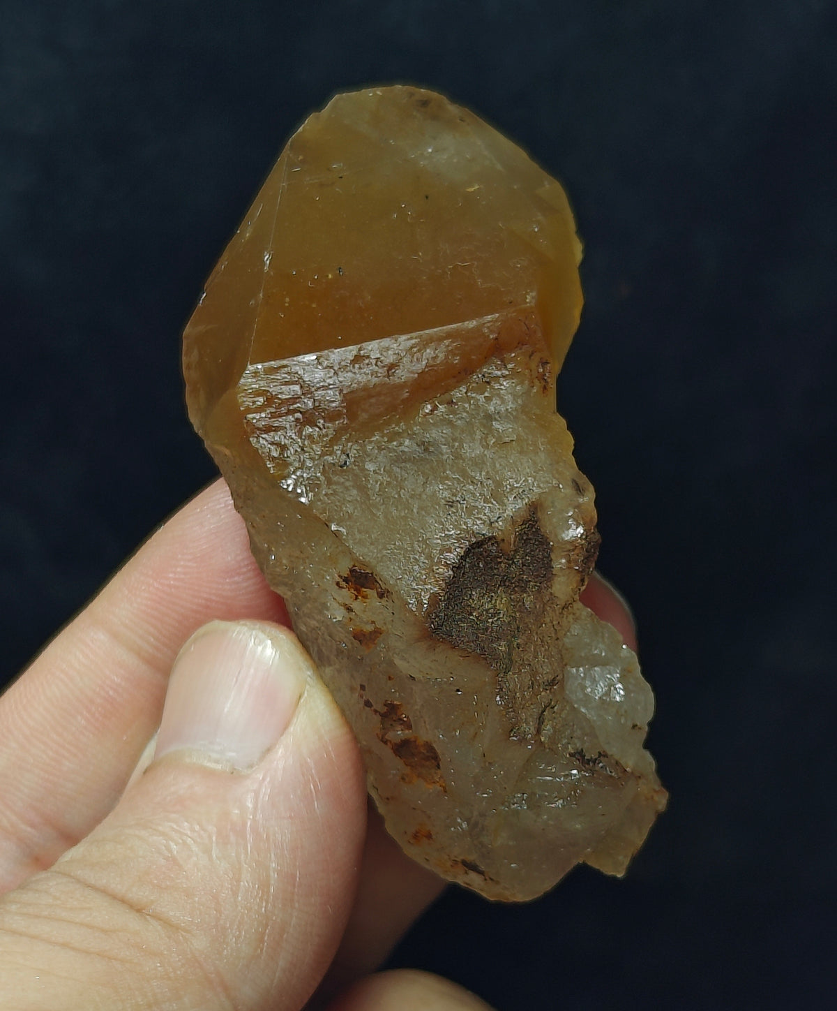 Astrophyllite included terminated Quartz Crystal 58 grams