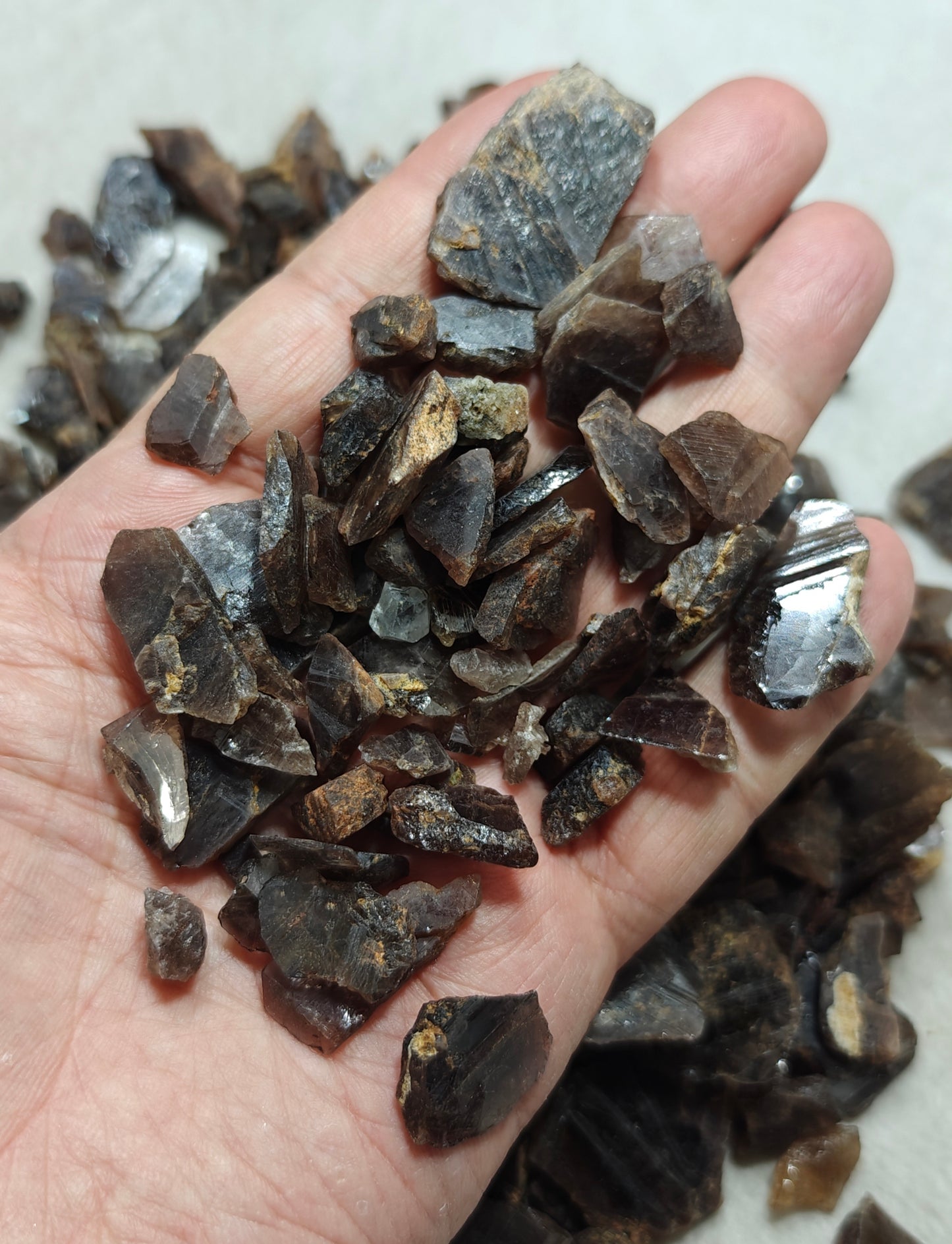 Natural axinite crystals 550 grams