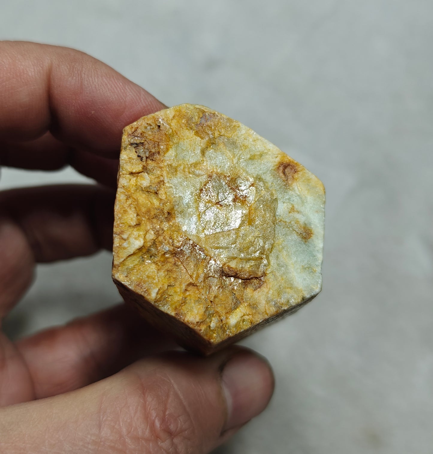 An Aesthetic large opaque Beryl Aquamarine Crystal 168 grams