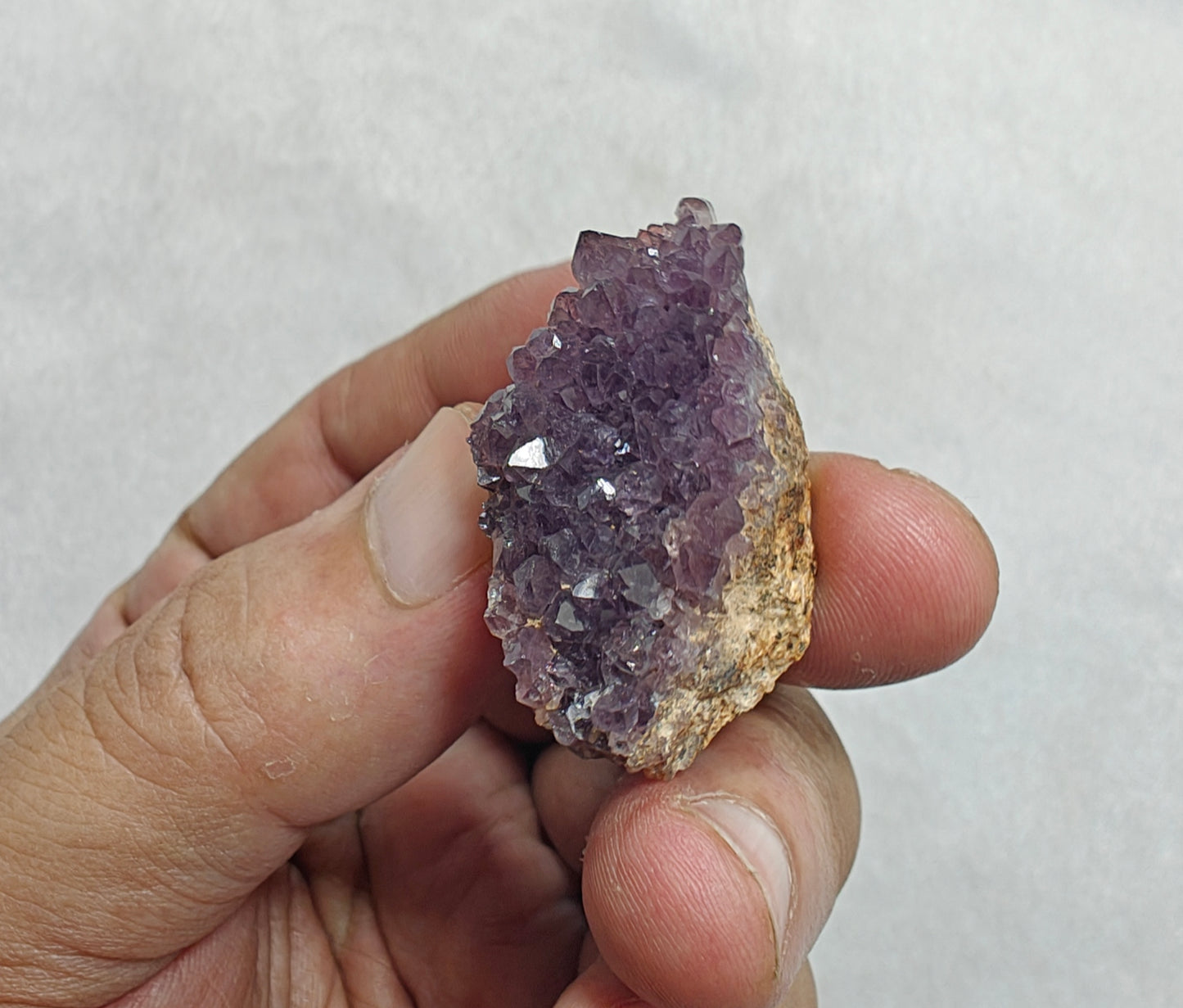 Small Single beautiful Drusy Amethyst crystals Cluster 19 grams