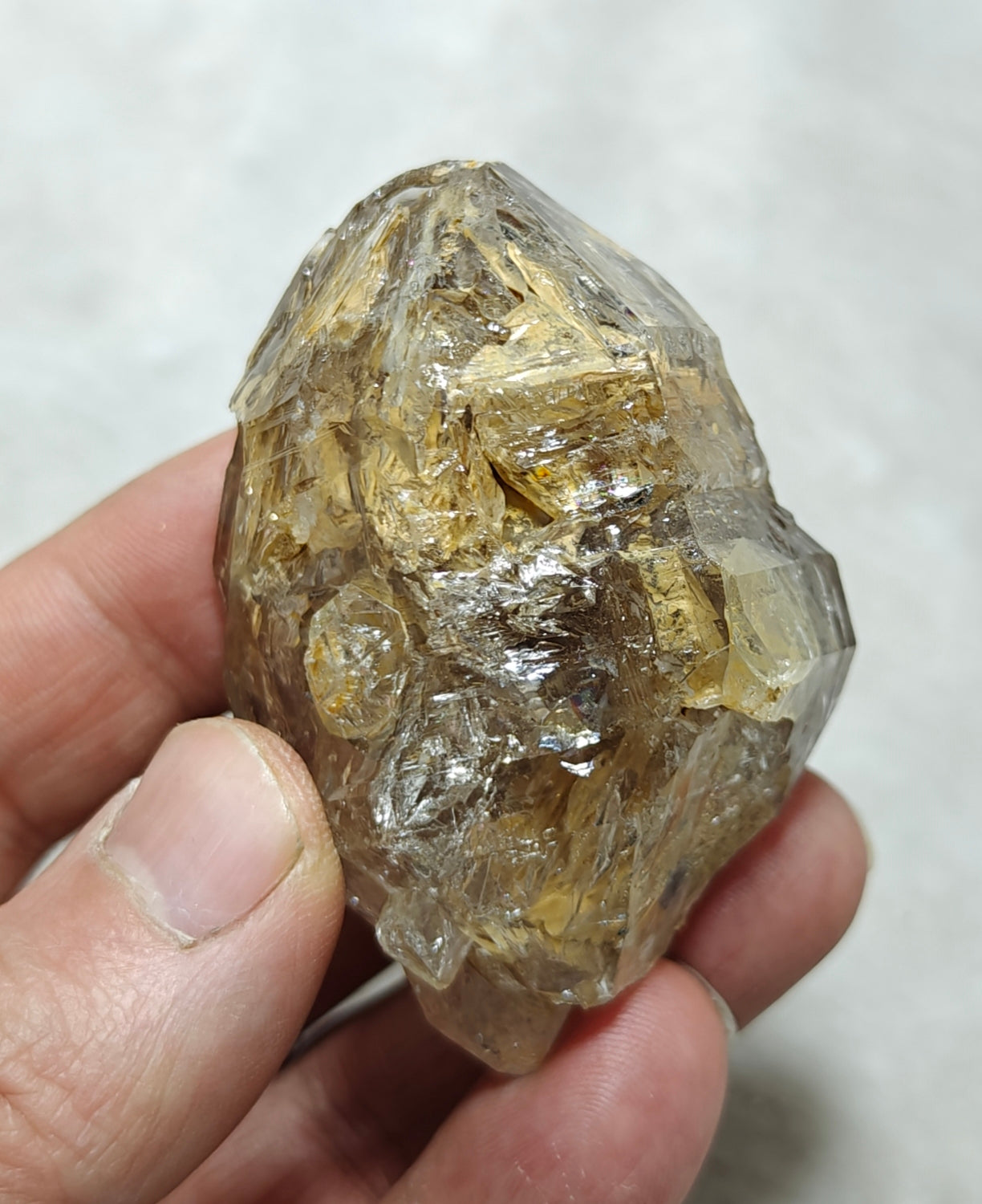 Fenster window Quartz Crystal with clay inclusions 103 grams