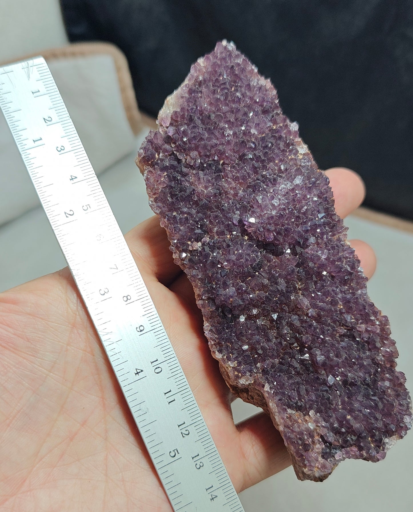 Natural Drusy Amethyst crystals Cluster 395 grams