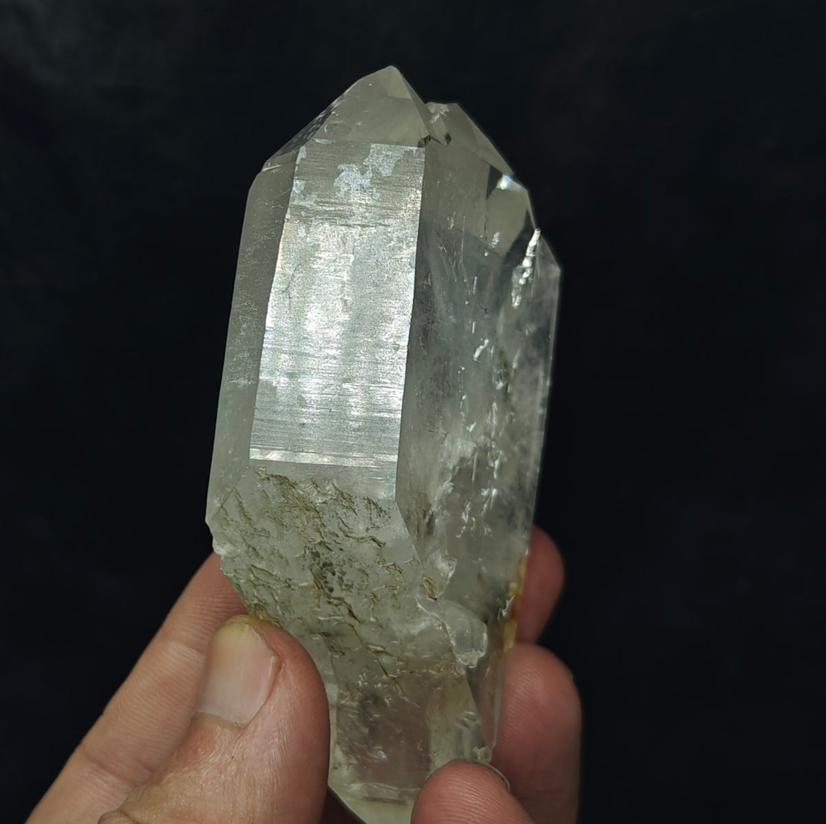 Natural faden quartz crystal with chlorite inclusions 172 grams