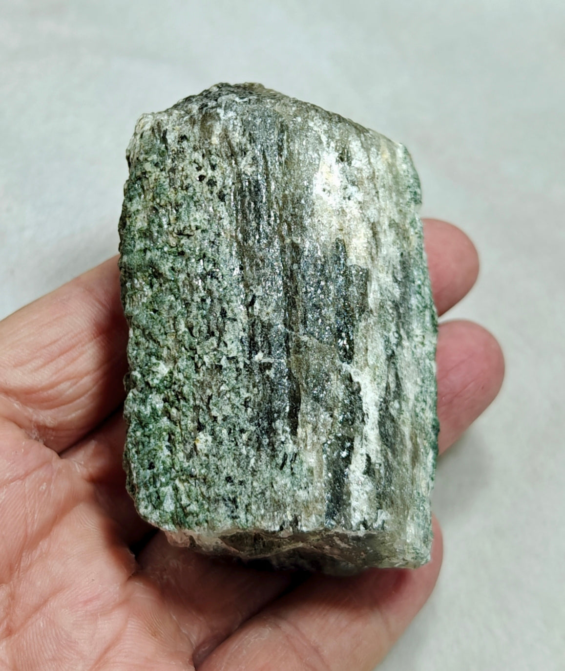 Scapolite crystal with associated epidote 253 grams