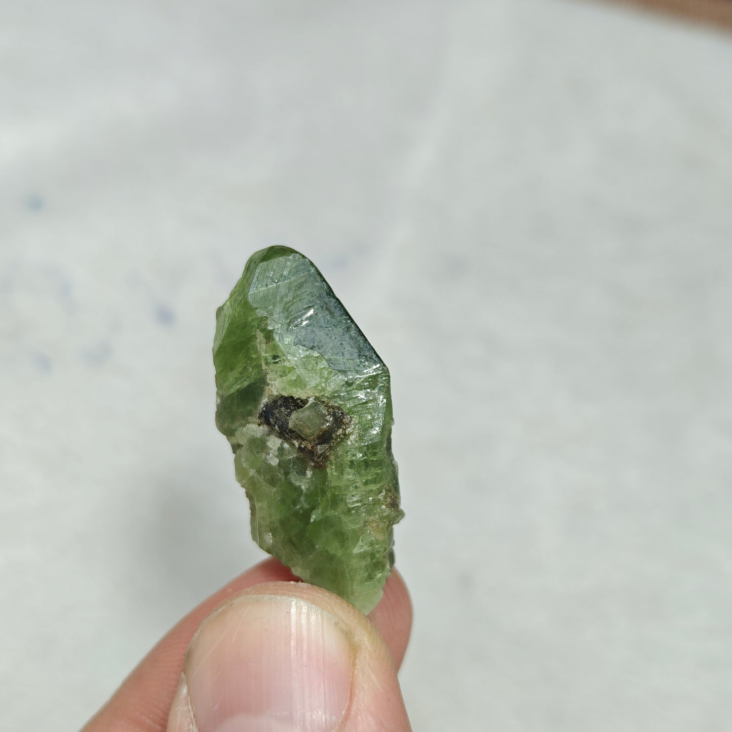 Natural green diopside crystal 11 grams