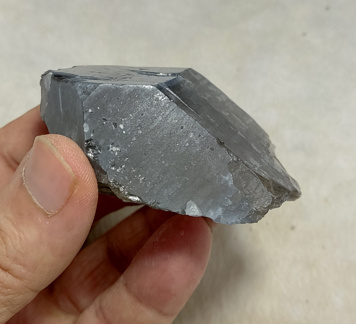 Natural Terminated Indicolite Blue Quartz Smoky Crystal 140 grams