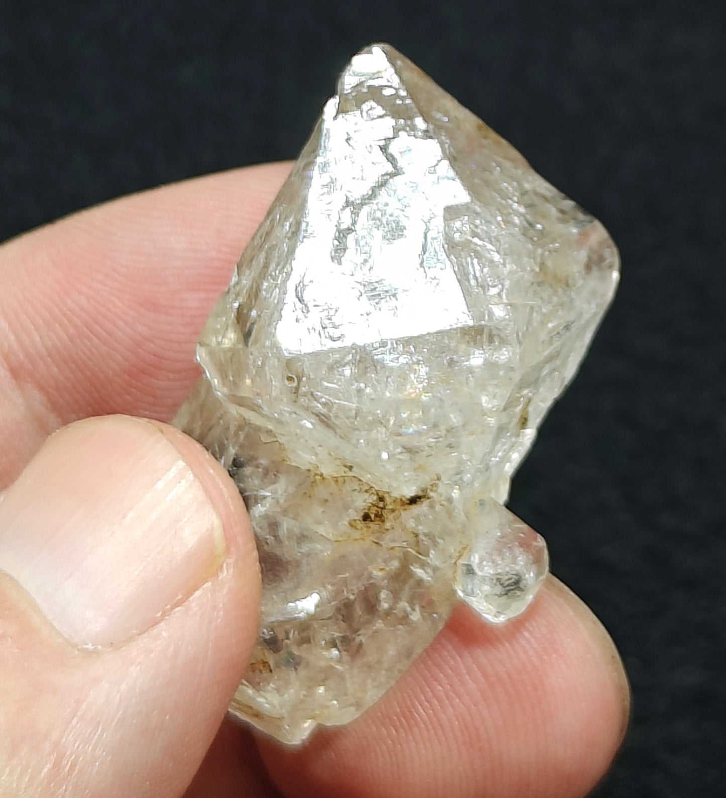 Natural double terminated fenster quartz crystal 20 grams