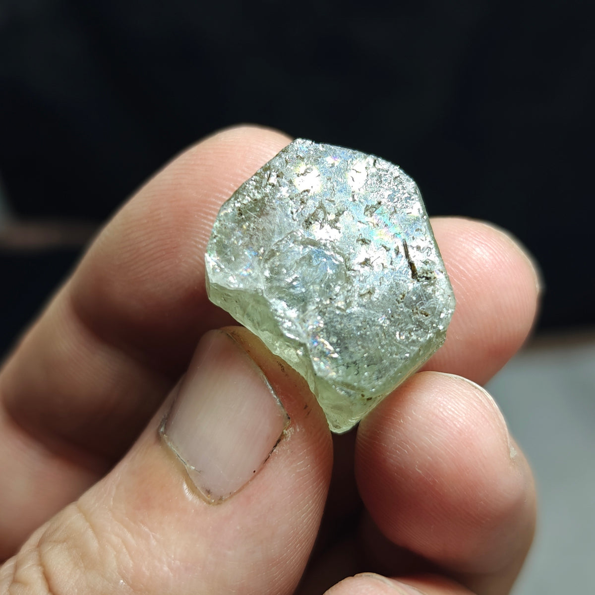 Natural green apatite crystal 13.5 grams