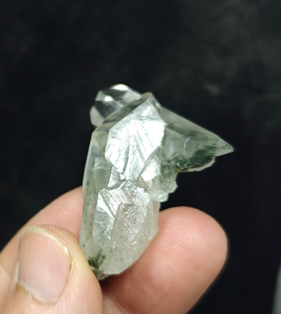 Natural chlorite quartz crystal cross formation 19 grams