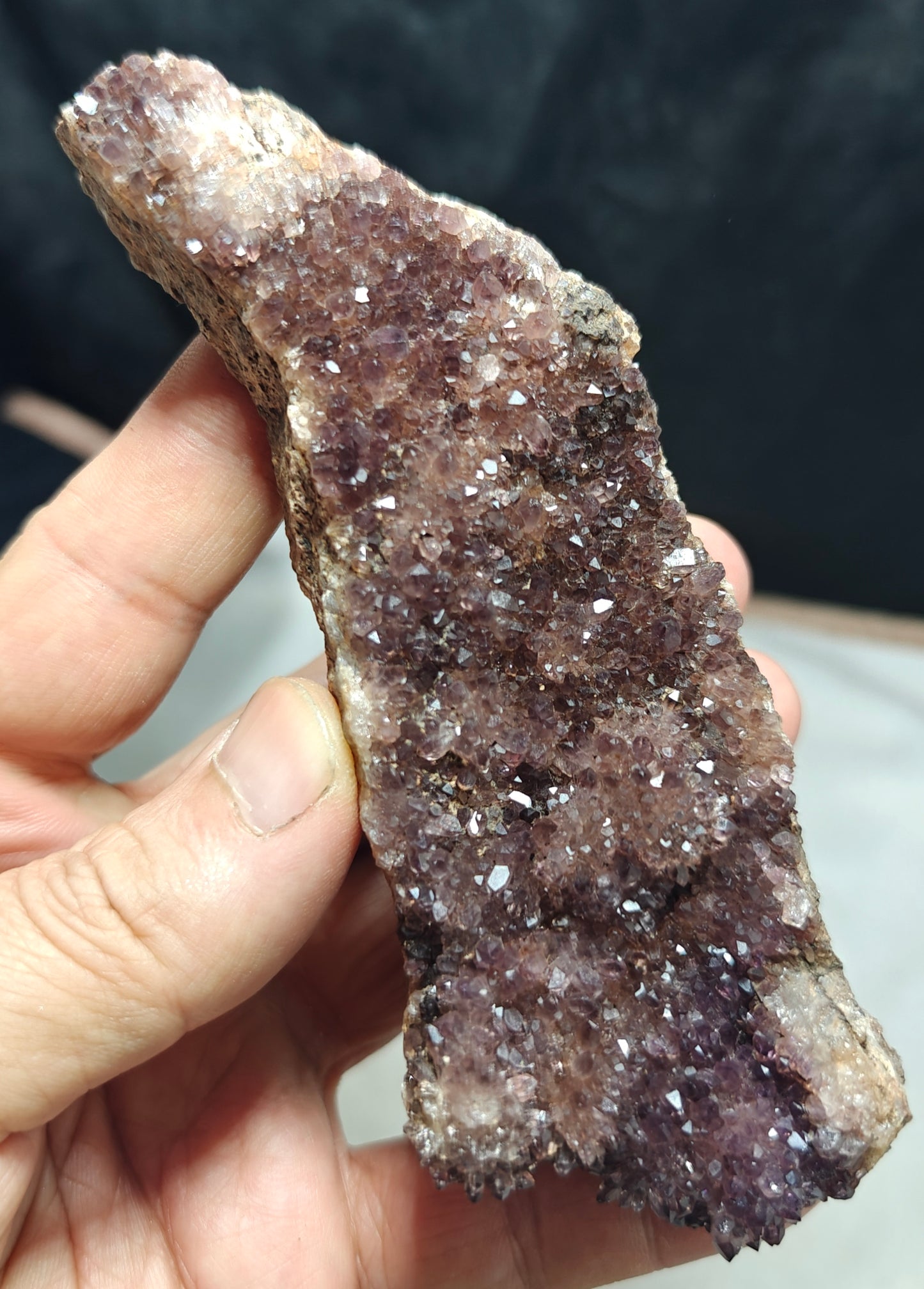 Natural Drusy Amethyst Cluster 258 grams