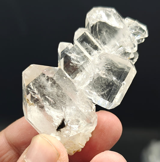 Natural faden Quartz crystal with brookite inclusions 34 grams