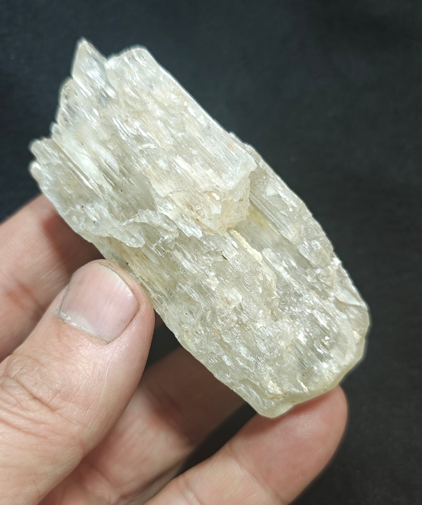 Natural etched spodumene crystal 134 grams