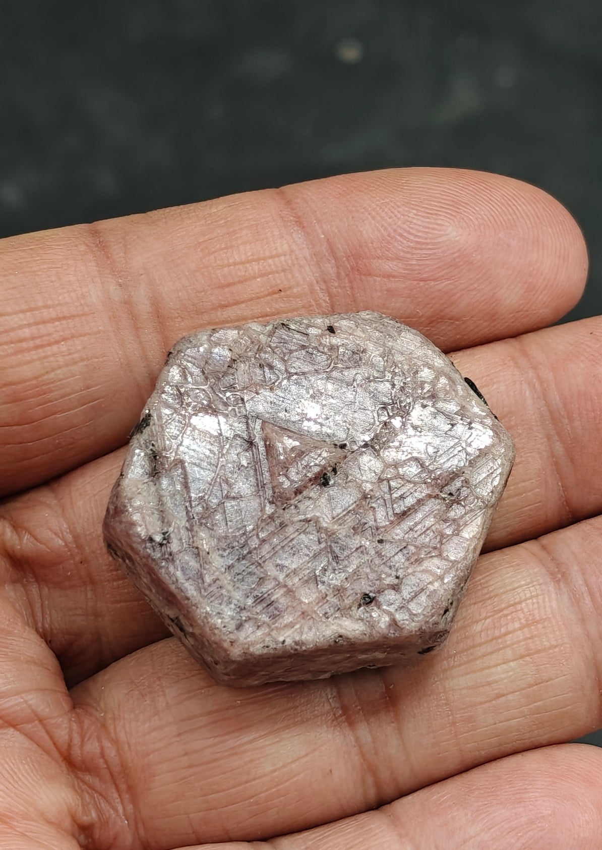 Natural hexagonal ruby corundum crystal 50 grams