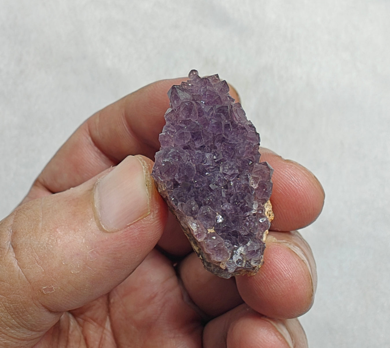 Small Single beautiful Drusy Amethyst crystals Cluster 19 grams