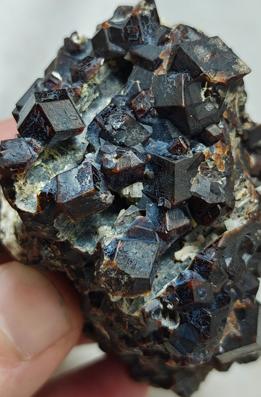 Natural andradite garnets cluster 241 grams