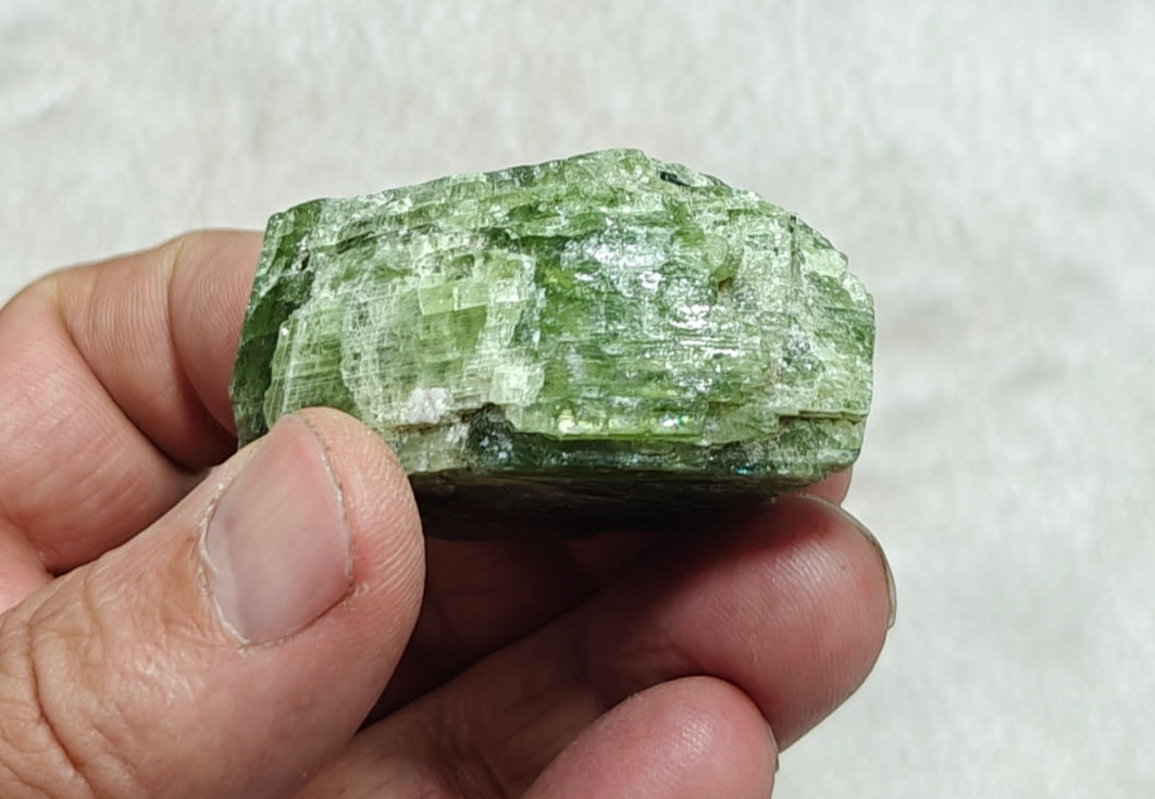 Green diopside crystal 106 grams