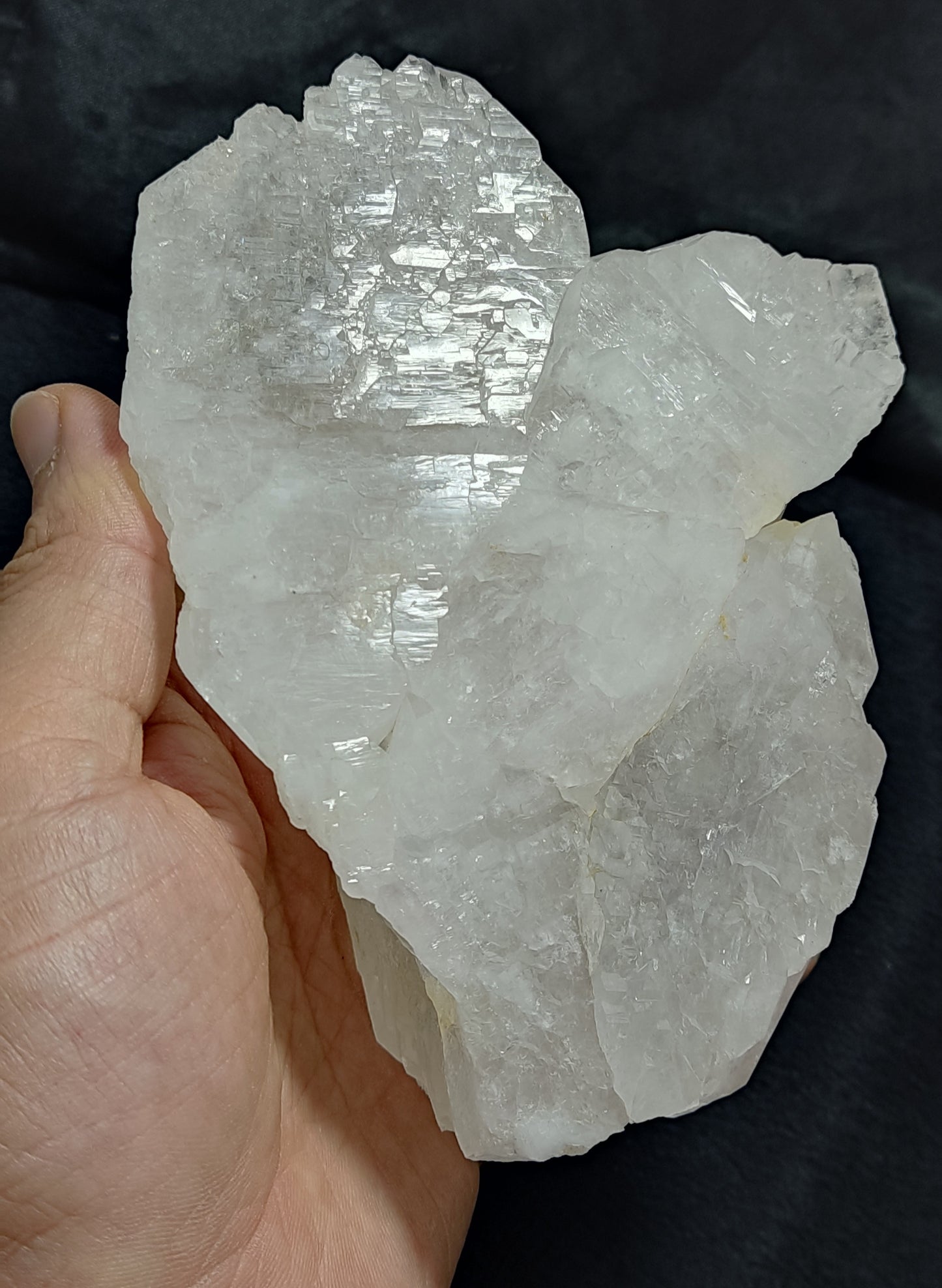 Natural Gwindel Quartz Cluster 950 grams