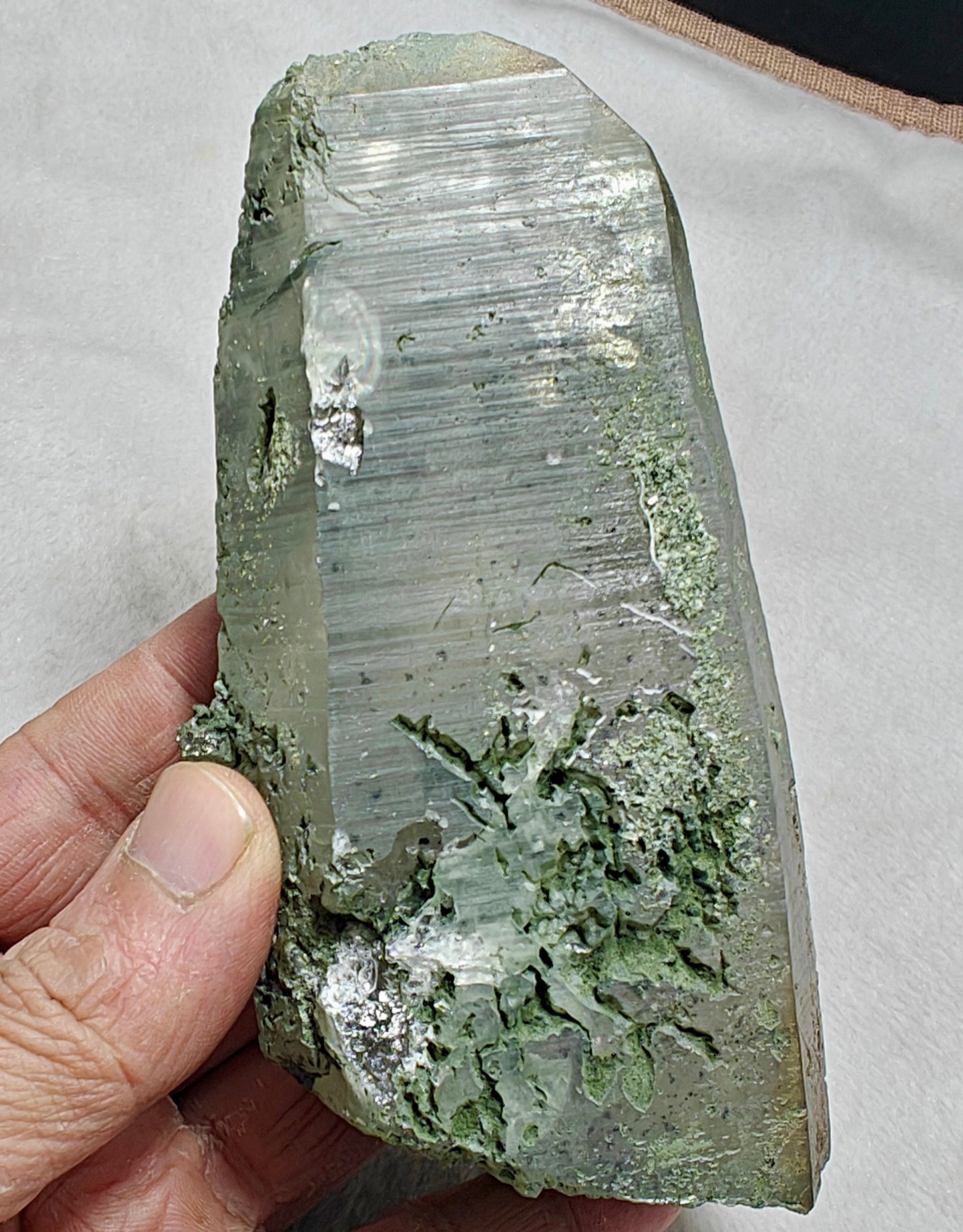 An Aesthetic Natural beautifully terminated Chlorite Quartz crystal 428 grams