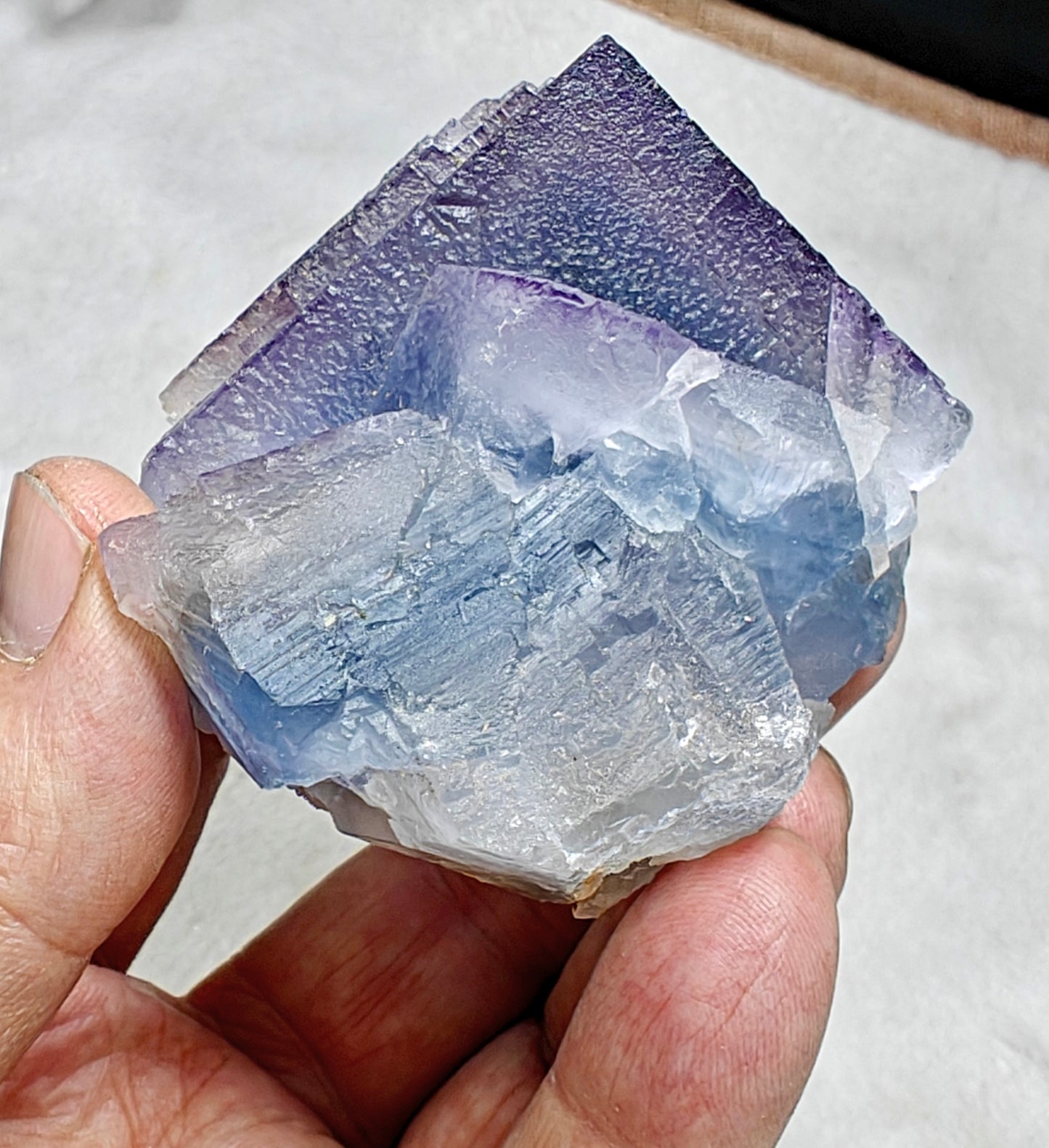 Purple and Blue phantom like Fluorite 330 grams