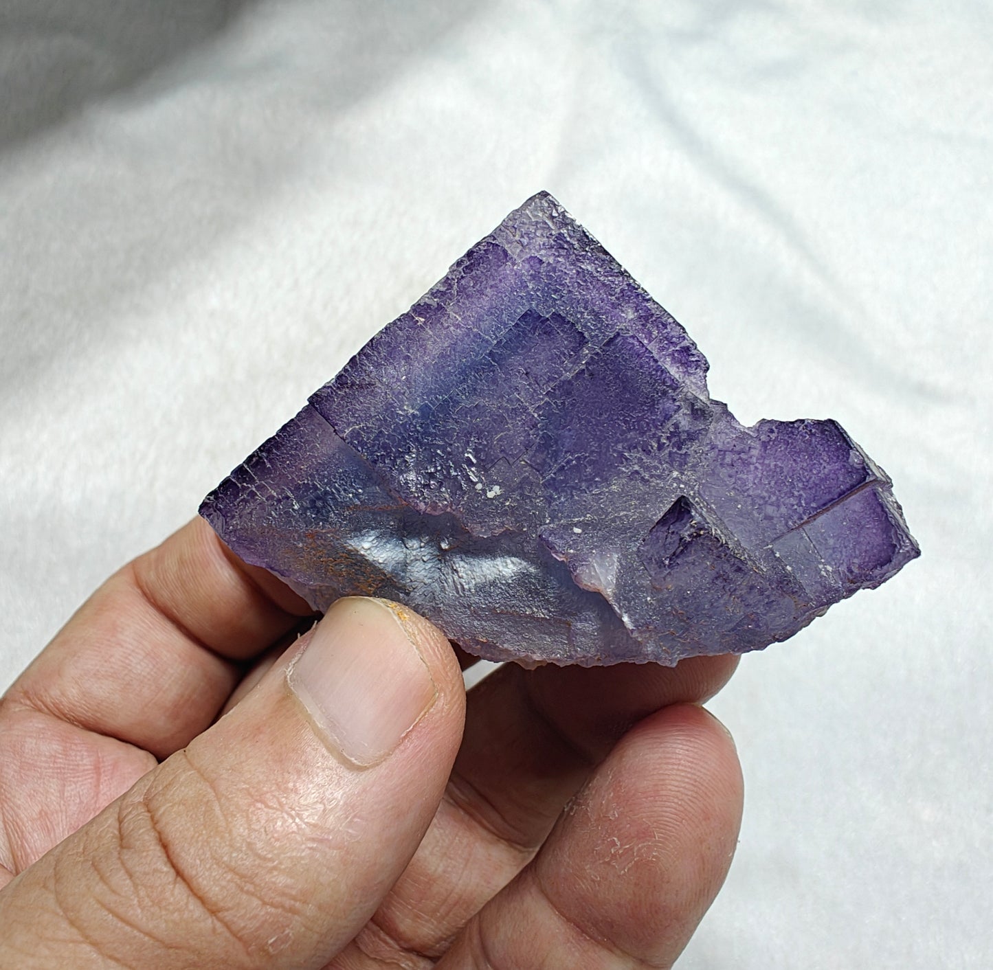 Purple Fluorite Specimen like phantom crystalization 105 grams