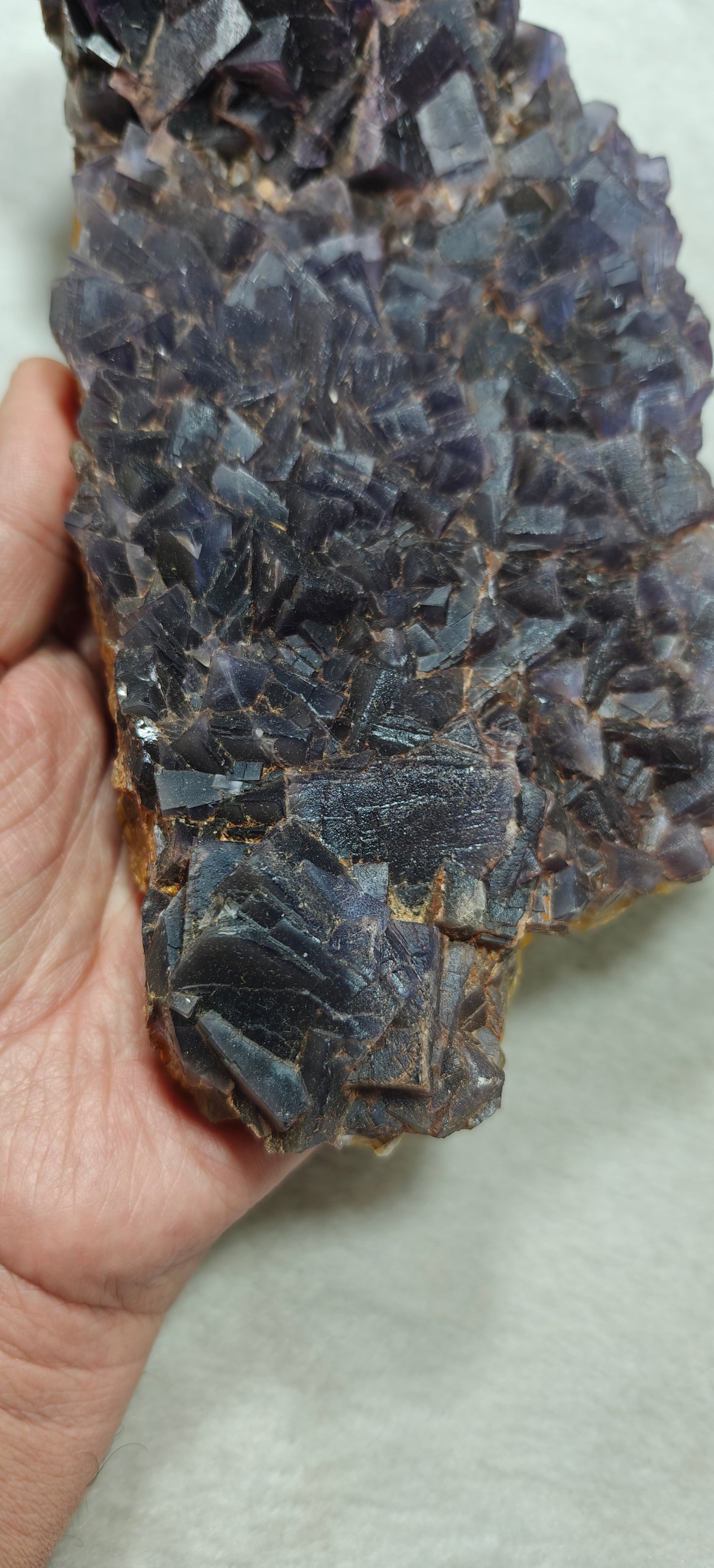 Amazing Fluorite clusters plate 1350 grams